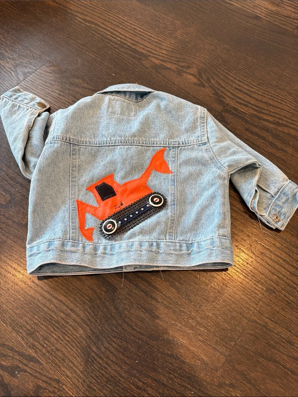 Boys Denim Jacket And Dinosaur Sweater